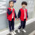 迪士尼2024小学生校服春秋季新款儿童班服运动套装幼儿园园服春秋 红色拉链棉 130