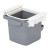 金诗洛 K5114 隐藏抽屉式垃圾桶 可伸缩轨道桌下升降垃圾收纳桶 灰色常规款12*13*16cm