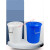 大水桶 加厚大号塑料水桶带盖储水桶圆桶装米特大容量发酵胶桶JYH 蓝色50#铁柄桶不带盖(约装水65斤)