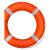救生圈成人船用标准型实心塑料救生圈防汛大浮力大人2.5 2.5KG救生圈+8MM30米反光绳组合