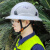 扬笙福安全帽国标大帽檐遮阳防晒透气夏季工地碳纤维色建筑施工头盔印 标准款-蓝色