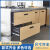家易澳2024新款不锈钢厨房橱柜组合柜家用灶台简易组装经济型全钢一体储 80cm双盆