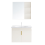 惠达（HUIDA） (HUIDA)卫浴组合洗脸盆铝合金浴室柜现代 【象牙白】-80cm镜箱款-含龙头配件包
