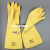 三碟耐酸碱工业防护手套31-60cm橡胶白乳胶化工劳保加长加厚 60cm中厚款