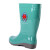 3531女士中筒雨靴1610工作防护雨鞋劳保用品三防胶鞋水鞋 绿色 39码