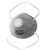 LISM一次性手套PVC手套 一次性独立包装口罩防飞沫防尘透气防护口罩款 口罩KN95耳戴式5袋50只