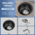 黑色纳米圆形水槽迷你单槽不锈钢小吧台岛台阳台厨房洗菜盆台下 1-4040水槽