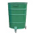 铁皮垃圾桶360L大号带盖加厚户外环卫挂车市政圆形商用铁皮桶厂家 1.8厚-无盖-3轮绿色