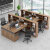 财务办公桌办公室桌椅组合简约现代职员员工工位电脑桌双人办公桌 1.5米单人位+椅子 1.5米双人位+柜+椅子