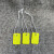 现货PVC塑料防水空白弹力绳吊牌价格标签吊卡标价签标签100套 PVC黄色弹力绳2X3吊牌=100套