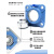 GONGYAO新款工耀机电带方形蓝座外球面轴承组UCF204-212三层密封 UCF216（内径80mm黑色两层密封）;