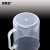 安赛瑞 塑料量杯（2个装）塑料刻度烧杯透明液体量杯 实验室大容量塑料烧杯带把手1000ml可定制 600023