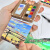 小型调色板盘画画板便捷式颜料盒水彩颜料可折叠美术素描写生 G7312水粉12色12ml单盒