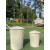 奶白色户外营地餐厅厨房学校工厂住宅带盖新款垃圾桶收纳桶 64升锌铁皮原色