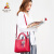 稻草人（MEXICAN）手提单肩包女韩版潮时尚英伦风斜挎包水桶包MNK70702L-08 红色