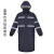 3531雨衣长版身防暴雨物管保安徒步防雨风衣两件式牛津 蓝黑色升级款(单层) XXXL