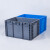 金兽物流箱外径:605*400*340mm周转箱叠加物流箱可定制GC1057加厚蓝色