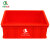 齐鲁安然 加厚塑料周转箱【红色A4 410*301*146mm】零件盒元件盒收纳箱物料盒收纳盒物流筐