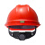 梅思安ABS豪华超爱戴有孔红色防撞头盔透气安全帽+单色logo单处定制印字不含编码1顶