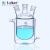 加厚平底夹套反应瓶三口夹套反应瓶高硼硅耐高温双层反应瓶 10000ml/50*24*24