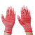6-48双PU涂掌涂指手套耐磨劳保透气耐用干活工作夏天薄款 红色条纹涂指 10双带2双