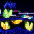 花园摆件仿真发光大蝴蝶雕塑户外园林景观草坪灯装饰园区夜光小品 桔色 HY1136-4