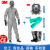 防护服4570无尘服化工实验室耐酸碱防飞溅轻型连体  M 防化服+手套