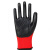 曼睩 24双优质丁晴红色 手套劳保工作耐磨橡胶胶皮带胶塑胶防滑挂胶手套