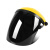 筑采（ZHUCAI）电焊面罩 轻便氩弧焊全脸防护烤脸打眼强光头戴式PC焊帽 黄顶黑屏面罩 