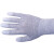 无尘透气防护碳纤维涂指手套耐磨防滑工作手套劳保涂胶手套 100双/包(白色PU涂指 S