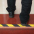 地面楼梯台阶工厂车间洗手间商场耐磨防滑防水防油防滑胶带安全警示贴磨砂防水贴条划线贴条 PVC防滑胶带黄色5米