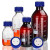 液相流动相瓶溶剂瓶GL45盖螺口储液瓶色谱试剂瓶100/250/500/1000/2000/5000 透明1000ml3孔