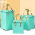 铝箔保温手提配送袋加厚隔热外卖袋 2个装绿蓝6寸单层26*26*19cm