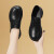 尚莉妍单鞋女2024春季新款女鞋子深口圆头粗跟高跟鞋中跟皮鞋 1598黑色 36