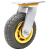 海斯迪克 高弹力轻音脚轮转向轮 工业重型平板车手推车轮橡胶轮 4寸万向脚轮