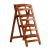 实木梯凳多功能折叠梯椅室内梯子椅子两用三步楼梯登高踏板 【免安装 可折叠】二层-本色 (纯实木)