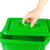 厨余沥水桶带手提垃圾分类垃圾桶大号商用厨房10升20圆形带盖 20L方形平盖提手绿色厨余
