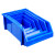 良至 组合式零件盒 斜口零件盒组合式货架零件盒螺丝盒组合式塑料元件盒物料盒工具盒 蓝色350*200*150mm