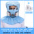 大为防尘面罩全脸防护口罩工业级防毒喷漆头罩油漆工全面罩头盔防粉尘 蓝色套装+10片滤棉