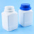 海斯迪克 HKCL-422 大口样品瓶 化工试剂瓶 广口密封塑料方瓶 500ml乳白色(配蓝色盖)10个