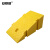 安赛瑞 路沿坡 塑料台阶垫斜坡垫 便携式马路牙子上坡垫门槛垫 黄色高19cm 25649