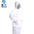 星工（XINGGONG）防静电服 分体带帽喷漆防护服无尘洁净室防尘服 白色 加大码