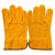 夏季单层大码黄色牛皮耐磨防烫电焊焊工劳动老保工作户外作业手套 灰色 左手2只