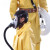 沁度自吸式长管呼吸器过滤防毒尘面罩单双人电动+风式空气呼吸器面具 防单人20米长管呼吸器