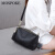 MOSPOKE2023新款时尚包包女包手机包迷你小包包单肩斜挎包潮 黑色()