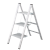 日本长谷川家用梯 铝合金多功能折叠梯 人字梯梯子梯凳超薄收纳设计奖款置物架SJ SJ3.0-8BA银色三步梯