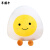 宠姿贝鱼（)可爱荷包蛋抱枕毛绒玩具布娃娃鸡蛋睡觉抱枕创意公仔 微笑款 50cm35cm(0.45kg)