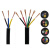 国标AVVR 2 3 4 5 6 7 8 芯多芯信号护套电源线控制电缆线 AVVR2芯0.12平黑色10米