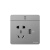 施耐德 五孔带USB 插座面板绎尚86型墙壁插座浅灰色定制