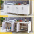 艾维曼简易橱柜厨房家用不锈钢台面组装经济型灶台柜碗柜组合出租房厨柜 0.9米平面
